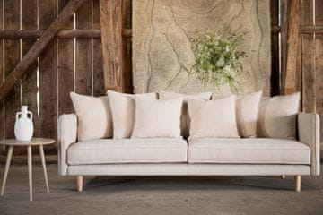 Venture Design Sofa 92x240x91 cm Bež, breza, bombaž, vlakna, lan, bor, poliester
