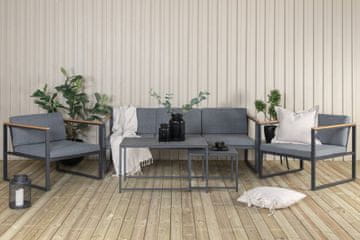 Venture Design Sedežna garnitura Dakar, kavč 188x80x67 cm, črna