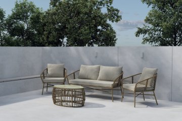 Venture Design Sedežna garnitura 73x75x160 cm rjava