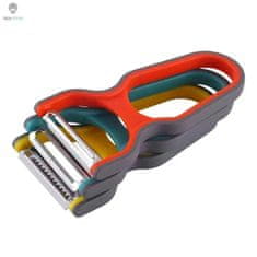 KJB 3-Piece Stainless Steel Vegetable Peeler Set for Fast Prep KJB komplet treh lupilnikov za zelenjavo iz nerjavnega jekla, naključne barve