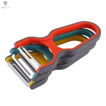KJB 3-Piece Stainless Steel Vegetable Peeler Set for Fast Prep KJB komplet treh lupilnikov za zelenjavo iz nerjavnega jekla, naključne barve