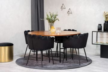 Venture Design Jedilna miza in stol komplet Copenhagen Limhamn miza 140x75 cm rjava črna