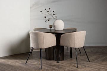 Venture Design Jedilna miza in stol komplet Olivia in Berit 110x55x78 cm moka in bež
