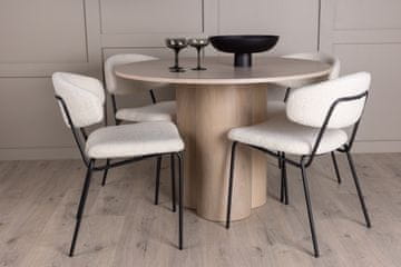 Venture Design Jedilna miza in stol komplet Olivia jedilna miza 110x75 cm in Chico jedilni stol 57x79x50 cm bela