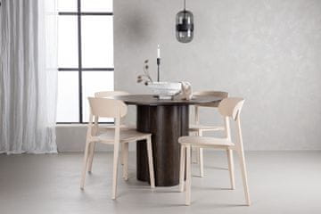Venture Design Jedilna miza in stol komplet Olivia in miza Åstol 110x75 cm moka in bež