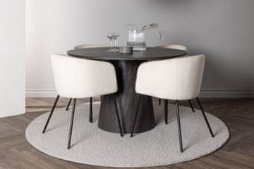 Venture Design Jedilna miza in stol Lanzo 120x75 cm miza Mocca in bež