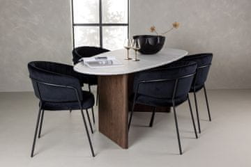 Venture Design Jedilna miza in komplet stolov 180x90x75 cm svetlo siva in črna