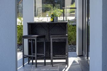 Venture Design Bar set Knock miza 100x60x105 cm stol 40x40x70 cm črna