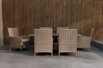 Venture Design Jedilna garnitura Pravokotna miza 72x150x90 cm Rjava