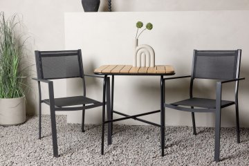 Venture Design Set mize in stolov Holmbeck Copacabana, miza 74x70x88 cm, črna