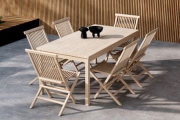 Venture Design Jedilna garnitura Kenya 180x90x75 cm beljen les