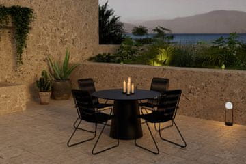 Venture Design Jedilna garnitura Lanzo miza in 4 stoli Bois Miza 120x75 cm Stol 63x93x60 cm Črna