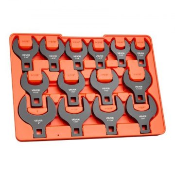 VEVOR Komplet ključev Crowfoot 14-delni 1/2" pogon 1-1/16" do 2" s pladnjem za shranjevanje