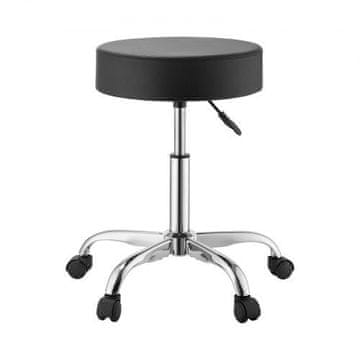 VEVOR Set 2 vrtljivih stolov na kolesih z nastavljivo višino, 360° vrtenje, nosilnost 226.8 kg, črni
