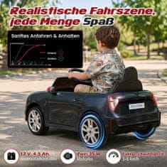 Costway Električni otroški avto BMW Mini dizajn 12V črn