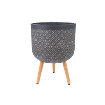 Homestar Stojalo za rastline SKY PAO D37xV52,3 cm temno sivo z lesenimi nogami