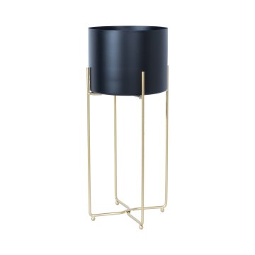 Homestar Stojalo za rože DEIA L 24,5x23,5x57 cm črno zlato