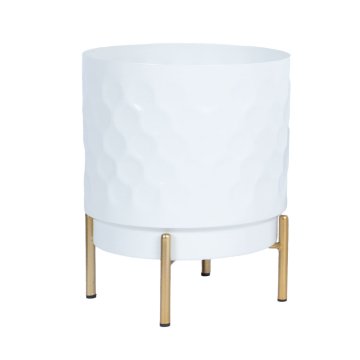 Homestar Cvetlični lonec DEIA D21xV26 cm bela zlata