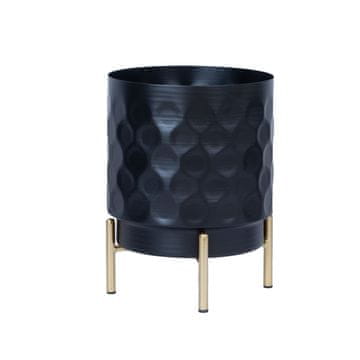Homestar Lonec za rože DEIA D18xV24 cm črno-zlati