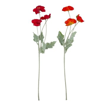 Homestar Umetni cvet FLOWERLY mak rdeč ali oranžen miks