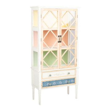 Homestar Vitrina BIANCA 78x35x162 cm, starinsko bela