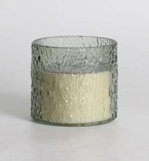 Homestar Dišeča sveča v steklu NATURE GREEN H9cm, Evergreen