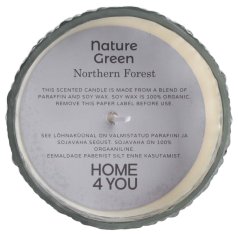 Homestar Dišeča sveča v steklu Nature Green H7,5 cm