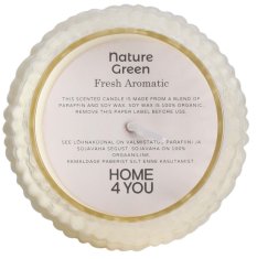 Homestar Dišeča sveča v steklu NATURE GREEN H10,8 cm