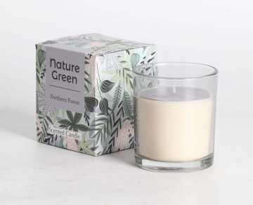 Homestar Dišeča sveča v steklu NATURE GREEN H9,5 cm