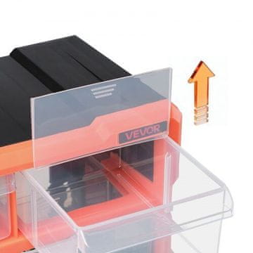 VEVOR Organizator za shranjevanje s 60 predali, plastični omarica za na steno za garažo