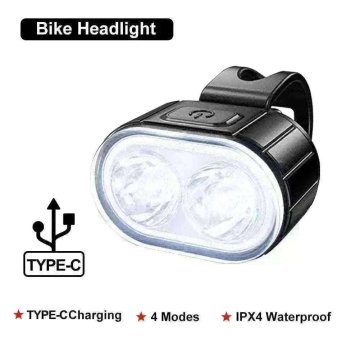 KJB Rechargeable Bike Light Set Front & Rear LED Lights USB-C Sprednja LED svetilka za kolo do 200 lm, polnjenje USB-C