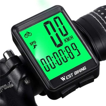 KJB Bicycle Wireless Computer with Backlight Odometer and Speedometer Brezžični kolesarski števec z osvetlitvijo, tipalom in magnetom