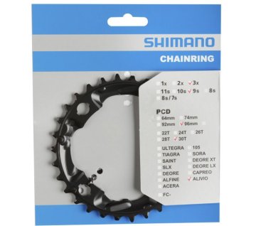 30z Shimano FC-M4000 3x9 prestavna ročica s 4 luknjami