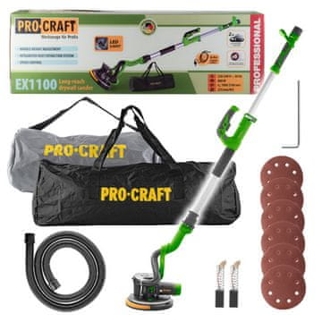 Procraft Brusilnik za mavčne plošče s sesalnikom EX1100