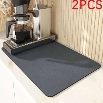 KJB Vpojni podlogi za sušenje posode 20 × 30 cm, črni, 2 kosa