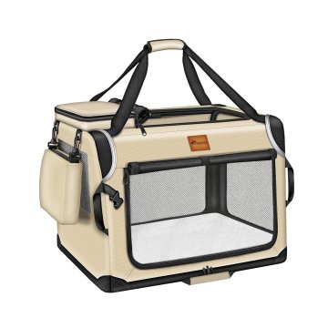 Tresko Prevozna škatla za pse in mačke 83x58x58 cm Bež