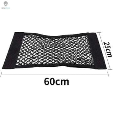 KJB Mrežasti organizator za avtomobilski prtljažnik, 60 × 25 cm, črn
