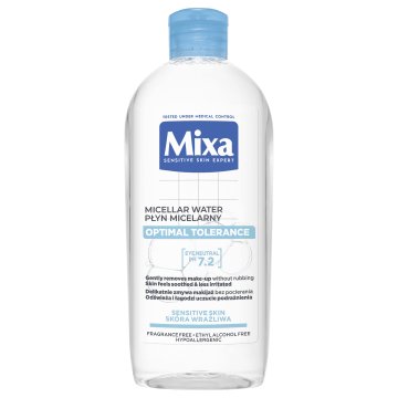 Mixa Optimal Tolerance micelarna tekočina za občutljivo in reaktivno kožo 400 ml