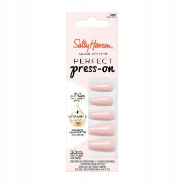 Sally Hansen Umetni nohti Salon Effects z lepilom Soul Pink, 30 kosov.