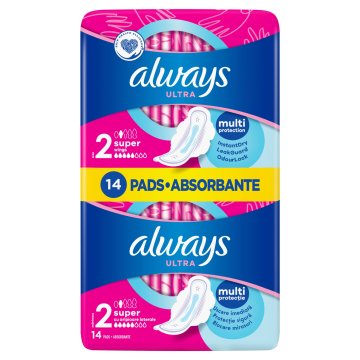 Always Ultra Day higienski vložki, s krilci, Super 14 kosov.
