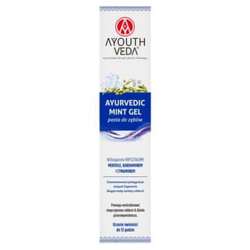 AYOUTHVEDA ajurvedska zobna pasta z metinim gelom 100 g