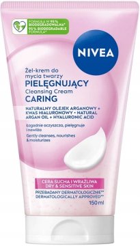 Nivea negovalni gel-krema za čiščenje obraza za suho in občutljivo kožo 150 ml