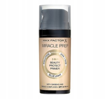 Max Factor Podlaga za ličila Miracle Prep, s kremo za sončenje, 3 v 1, SPF 30; 30 ml