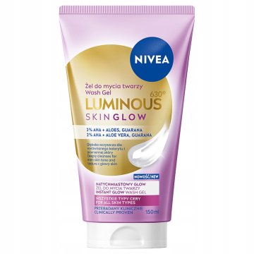 Nivea Luminous 630 Skin Glow gel za umivanje obraza 150 ml