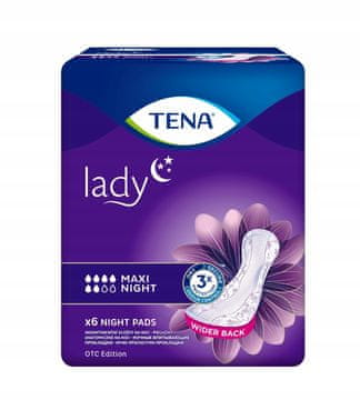 Tena Anatomski vložki Lady Maxi Night, 6 kosov
