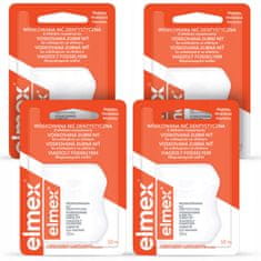 Elmex Zobna nitka z voskom, z amin fluoridom, 50 m, barva mete, 1 kos.