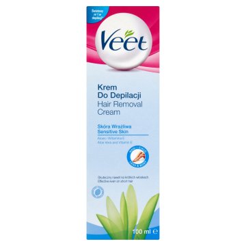 Veet Minima krema za odstranjevanje dlak, telo in noge, občutljiva koža 100 ml