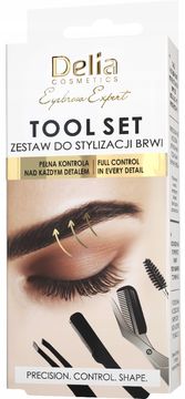 DELIA COSMETICS DELIA Eyebrow Expert komplet pripomočkov za oblikovanje obrvi, prirezovalnik, pinceta