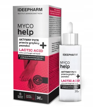 Ideepharm MYCO HELP tekočina za nohte, protiglivična, aktivna, mlečna kislina 30 ml