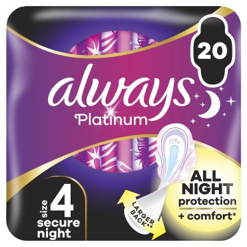 Always Nočni vložki Platinum Secure velikost 4 (20 kosov)